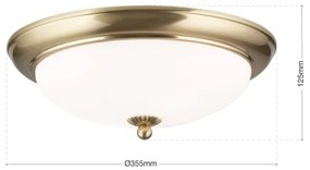 Orion - Mennyezeti lámpatest EMPIRA 2xE27/40W/230V, átm. 35,5 cm, sárgaréz