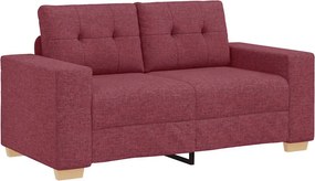 vidaXL borvörös szövet loveseat kanapé 160x77x82 cm