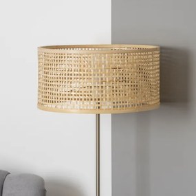 Brilagi - LED állólámpa CERIA 1xE27/40W/230V átm. 25 cm bambusz/matt króm