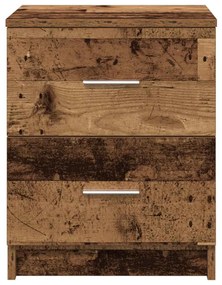 2 db antik fa színű éjjeliszekrény 2 fiókkal 40x36x50 cm