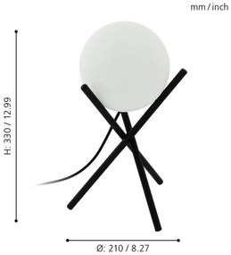 Eglo 97333 - Asztali lámpa CASTELLATO 1xE14/28W/230V
