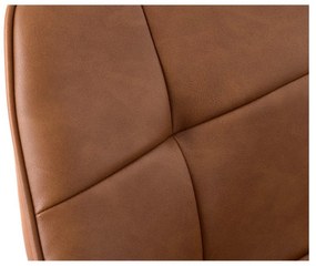 Barna kárpitozott karfás étkezőfotel szett 2 db-os Nolan Square – Unique Furniture