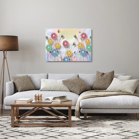 Kép - Színes rét (üvegen) (70x50 cm)