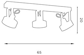 Mennyezeti spotlámpa VIVA 3xGU10-AR111/15W/230V