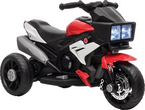 HOMCOM Elektromos Motorbicikli Gyerekeknek 3 éves kortól 6V Akkumulátoros Játék Motorkerékpár Fénnyel, Zenével, Középütt Gumikerekkel 3 km/h Sebességg