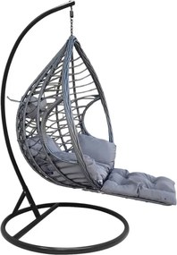 Szürke függőszék lábtartóval DOMINIKANA WAVES