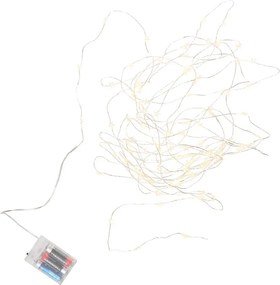 STAR LIGHTS LED égősor USB kábellel, ezüstdrót-csillagok 100 égővel