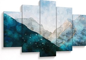 Kép - Hegyek rajza (150x105 cm)