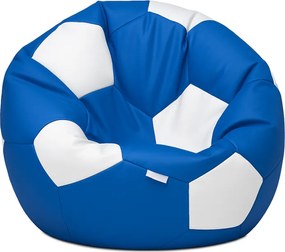 EMI focilabda mintás kék-fehér műbőr babzsákfotel