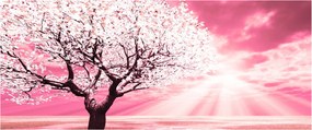 Rózsaszín fa képe (120x50 cm)