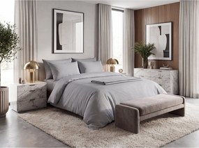Krepp ágyneműhuzat DENYX BLEND szürke, cipzár Ágyneműhuzat mérete: 70 x 90 cm | 140 x 200 cm