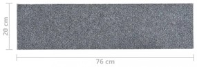 15 db világosszürke öntapadó lépcsőszőnyeg 76 x 20 cm