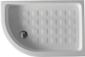 Kerasan Retro félkör alakú zuhanytálca 120x80 cm fehér 133301