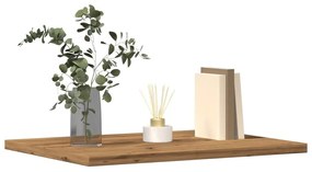 4 db kézműves tölgy színű szerelt fa könyvespolc 40x30x1,5 cm