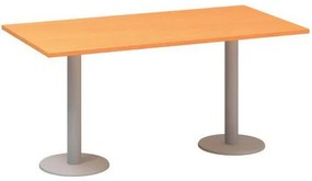 Alfa Office  Alfa 400 konferenciaasztal szürke lábazattal, 160 x 80 x 74,2 cm, bükk Bavaria mintázat%