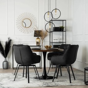 Forgó Étkezőszék Fekete Színben. LUNA