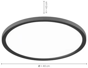 Leuchten Direkt 15571-18-LED Dimmelhető mennyezeti lámpa FLAT LED/23,5W/230V + távirányító