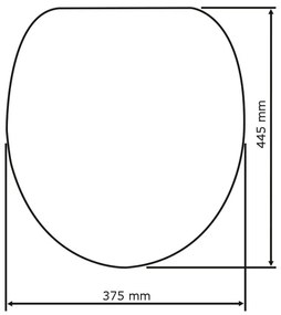 Premium Ottana WC-ülőke gránit dekorral, 45,2 x 37,6 cm - Wenko