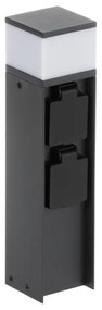 Kanlux 38763-Kültéri lámpa 2 aljzattal DASTEN 1xG9/11W/230V 30 cm IP44 antracit 38763