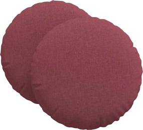 vidaXL Ülőpárnák 2 pcs Bordó Ø60 x 21 cm szövet