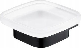 Nimco Kibo fekete fali szappantartó, matt üveg és fekete fém Ki-14059C-90_