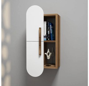 ROSE fali szekrény 80x35 cm, fehér/barna