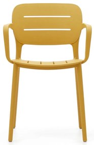 Sárga műanyag kerti szék Morella – Kave Home