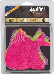 Gyerek csúszásgátló alátét szett fürdőkádba 5 db-os 16x16,5 cm Poissons – MSV