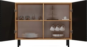 MIX Kama 2 komód, tölgy-fekete