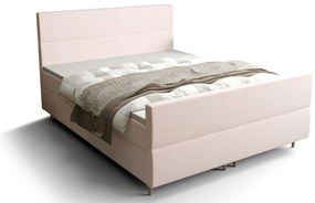 Franciaágy  Boxspring 140 cm Flu plus (világos rózsaszín) (matraccal és tárolóhellyel). 1046575