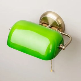 Brilagi - BANK OFFICE fali lámpa 1xE27/60W/230V sárgaréz/zöld