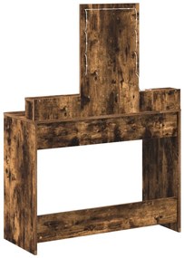 Fésülködőasztal LED világítással Füstölt tölgy 100x41x140 cm