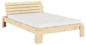 Natúr színű borovi fenyő franciaágy ágyráccsal 140x200 cm Layers – Karup Design