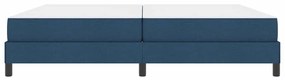 Boxrugós ágy matracmal Kék 200 x 200 cm szövet