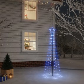 Kék fényű karácsonyfa tüskével 108 LED-del 180 cm