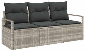 Kerti Kanapé Szett párnával tárolóval 3 pcs Világosszürke