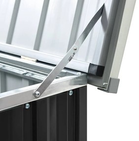 antracitszürke kerti tárolóláda 171 x 99 x 93 cm