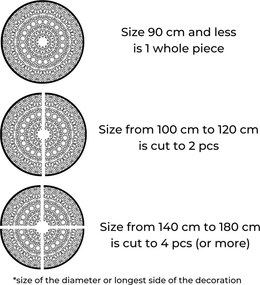 Luxus fa mandala a falon 3D belső dekoráció | HELA