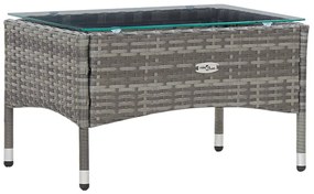 4 részes szürke polyrattan kerti ülőgarnitúra párnákkal