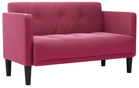 bordó bársony loveseat kanapé 111 cm
