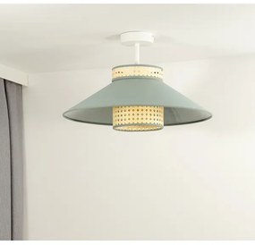 Duolla - Felületre szerelhető csillár RIO RATTAN 1xE27/15W/230V átm. 45 cm zöld/rattan