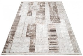 SAHARA Modern vintage szőnyeg geometrikus mintákkal a barna árnyalataiban Szélesség: 80 cm | Hossz: 150 cm