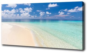 Feszített vászonkép Strand a maldív-szigeteken oc-104787561