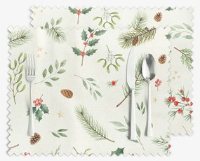 Goldea karácsonyi teflonbevonatú reggeliző alátét - téli ágacskák - 2db 30 x 40 cm