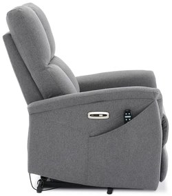 Elektromos vezérlésű szürke szövet dönthető fotel. TV-929 GREY2