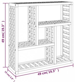 tömör diófa falipolc 49 x 15 x 49 cm
