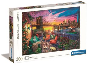 New York Balcony Sunset 3000 db-os puzzle Clementoni