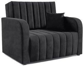 Bora 2-es kanapé, fekete