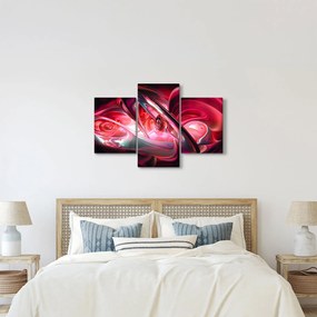 Piros fraktálos kép (90x60 cm)