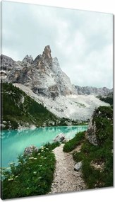 Vászonkép 80x120 Türkiz víz a hegyekben